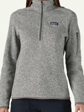 Patagonia Better Sweater Grey Fleece 1/4 quarter Zip Pullover Women's Size Large